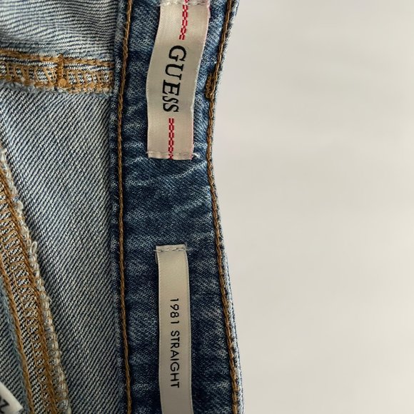 Guess Women's 1981 Straight Blue Jeans (26) - Picture 6 of 8